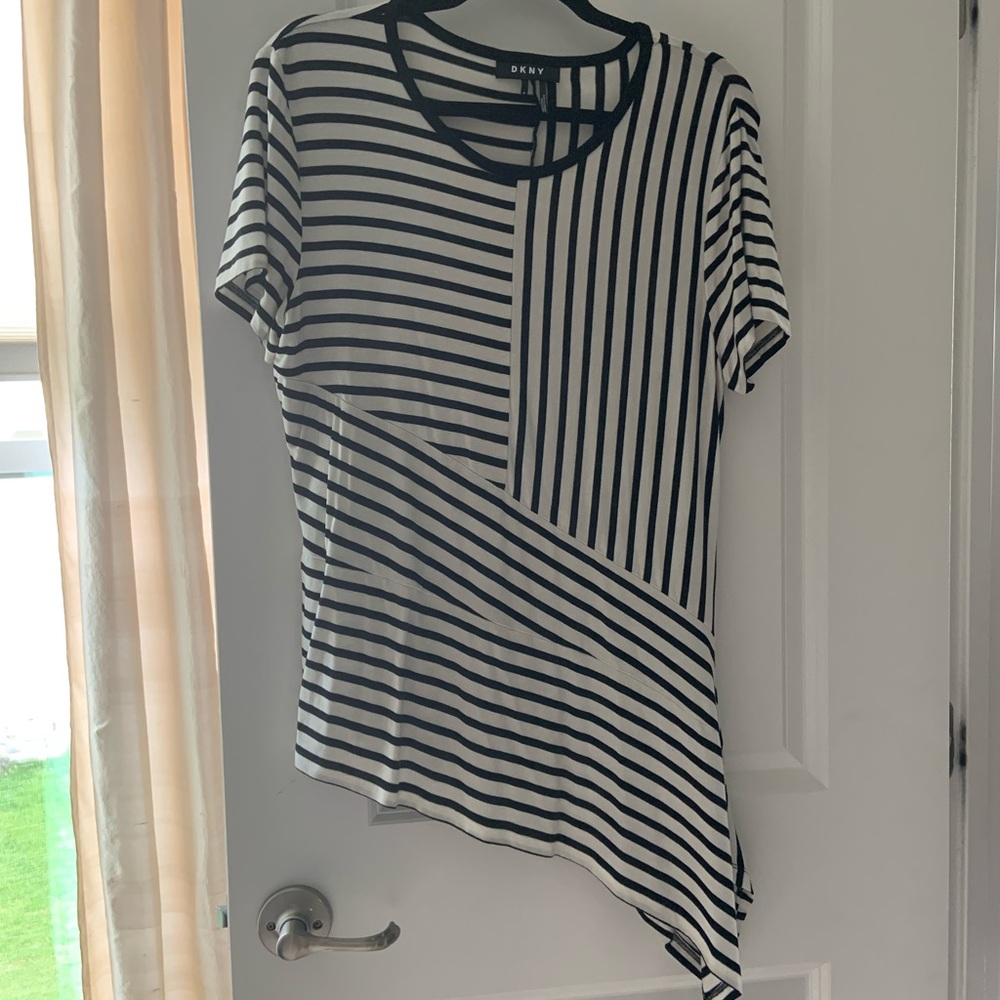 Very soft and unique DKNY T-shirt! Washed, but never worn.